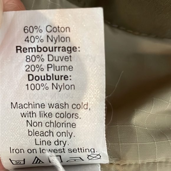 J Crew down filled olive green coat. Size XS - Picture 7 of 12